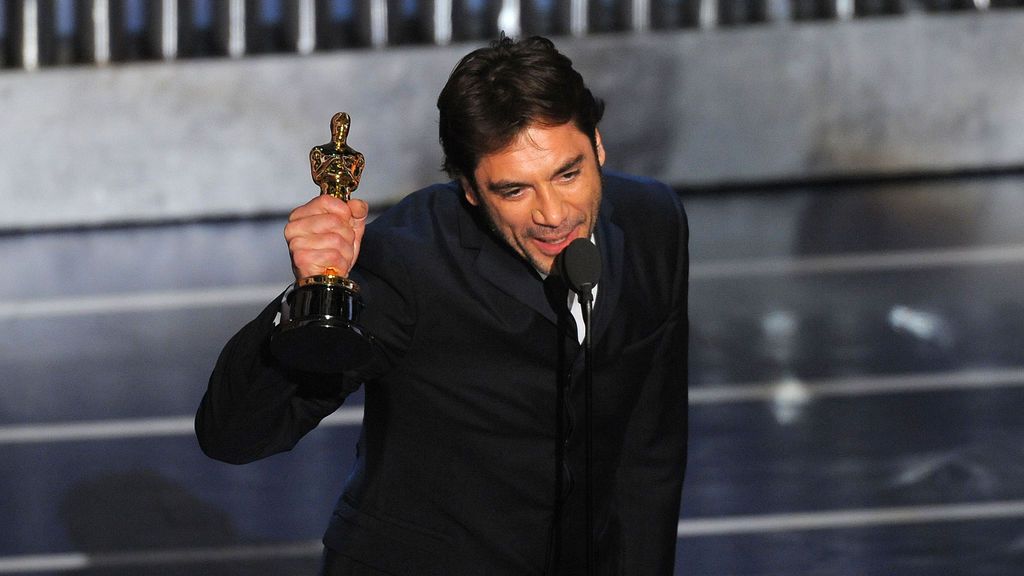 Javier Bardem ganando su Oscar
