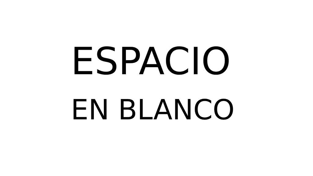 Espacio en blanco