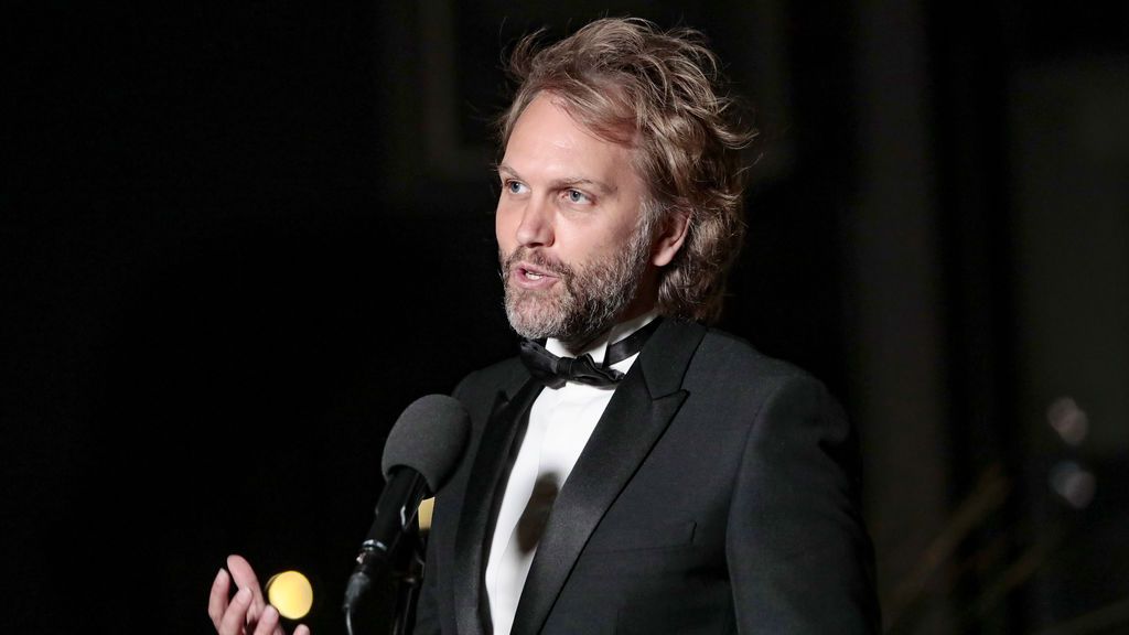 Florian Zeller desfila en la sede de Francia habilitada para los Premios Oscars 2021