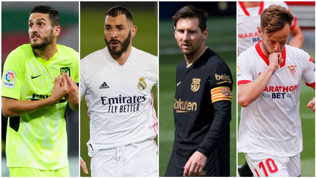 Atlético, Real Madrid, Barça y Sevilla luchan por la Liga.