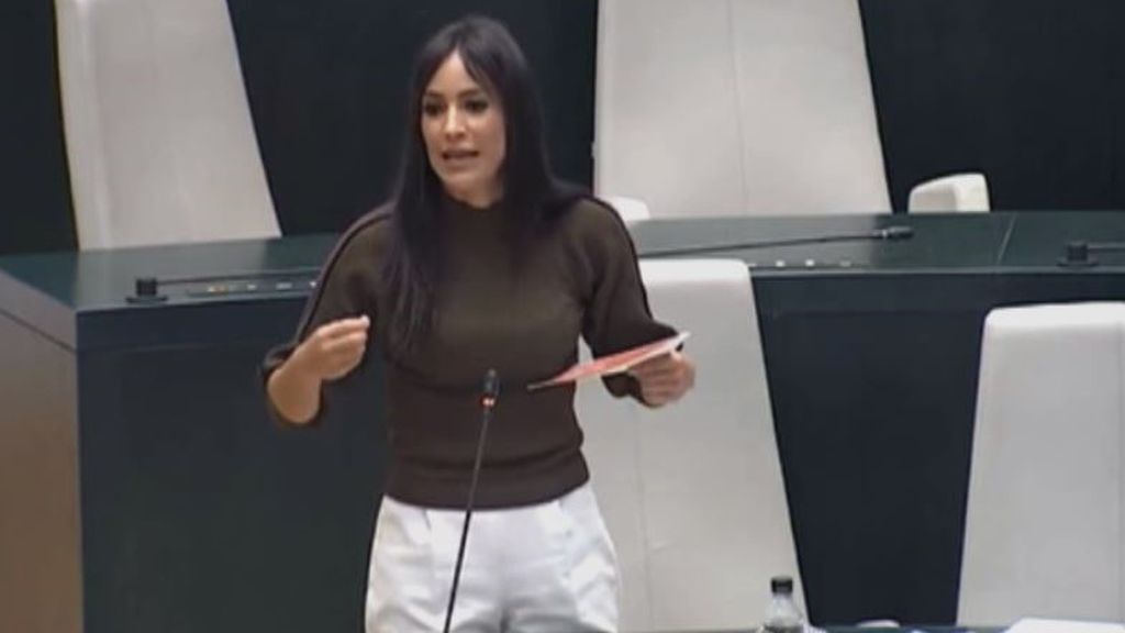 La vicealcaldesa Begoña Villacís en el Pleno del Ayuntamiento de Madrid