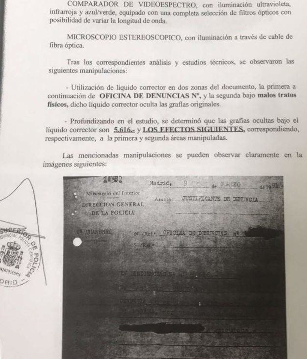 Denuncia de Antonia Dell'Ate manipulada, según la Policía