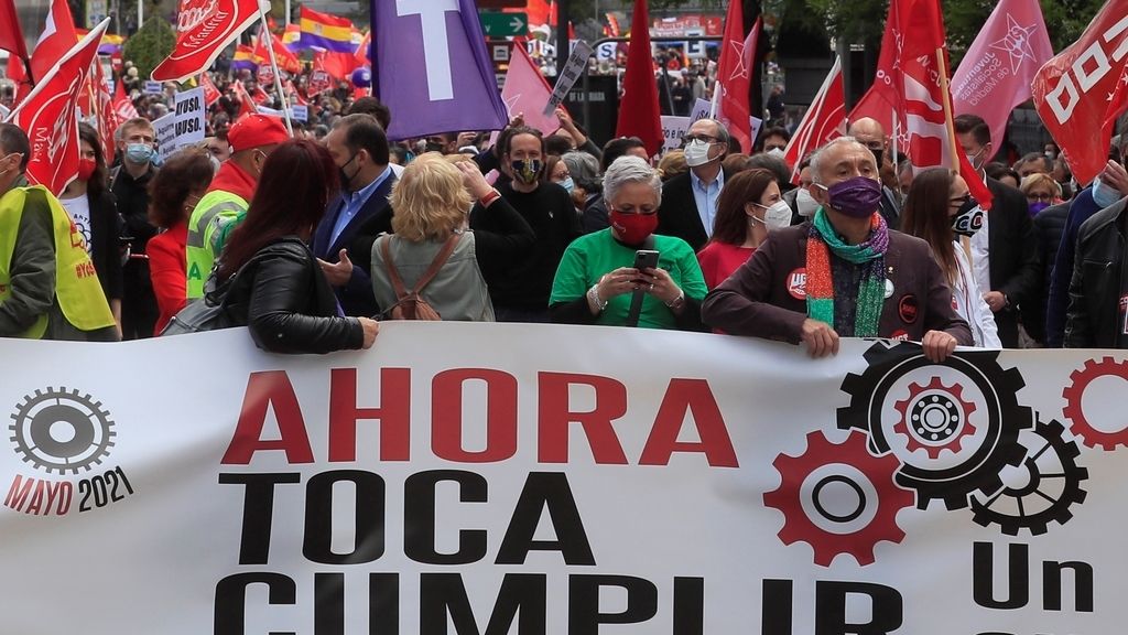 Arranca manifestación del 1 de Mayo, la primera en la calle desde la pandemia