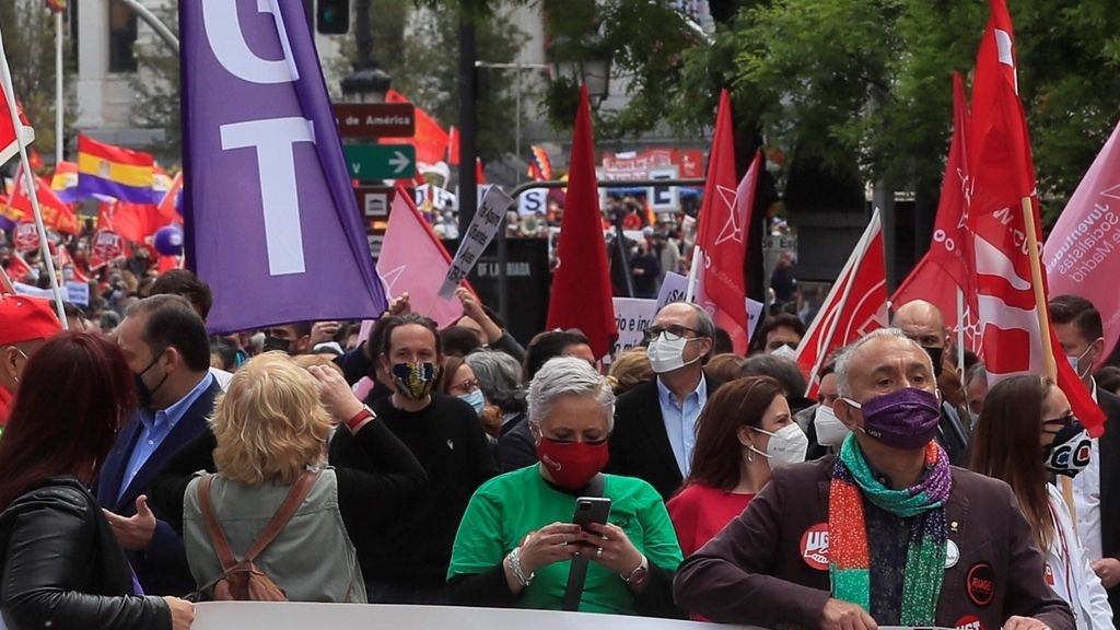 Arranca manifestación del 1 de Mayo, la primera en la calle desde la pandemia