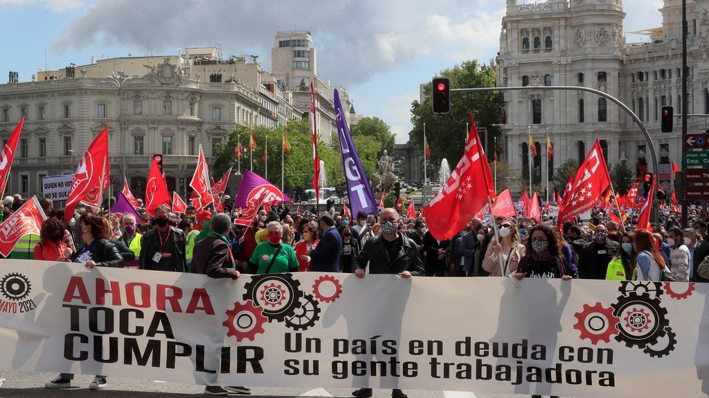 Arranca manifestación del 1 de Mayo, la primera en la calle desde la pandemia