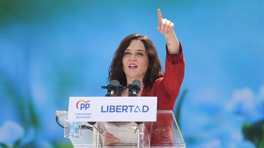 Ayuso en un acto de campaña en Majadahonda. Ayuso en un acto de campaña en Majadahonda.