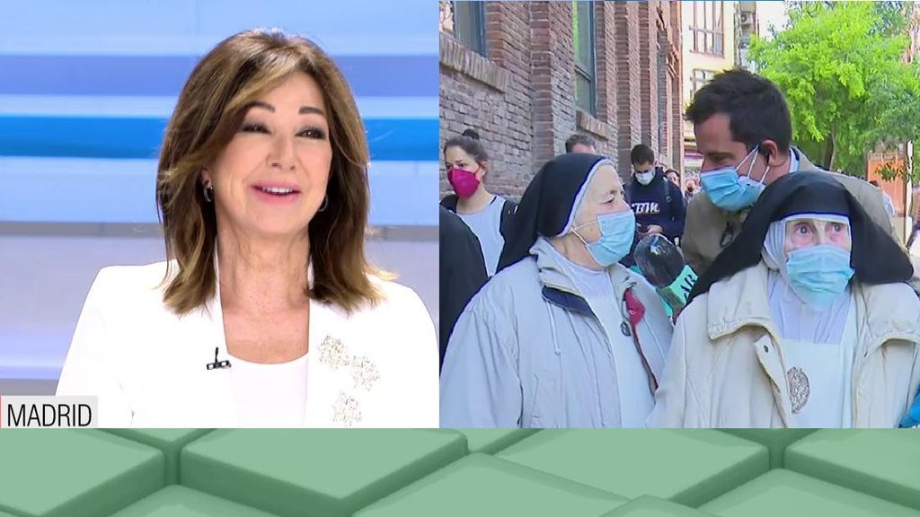 La risa de Ana Rosa con la reacción del reportero con la monja de 98 años