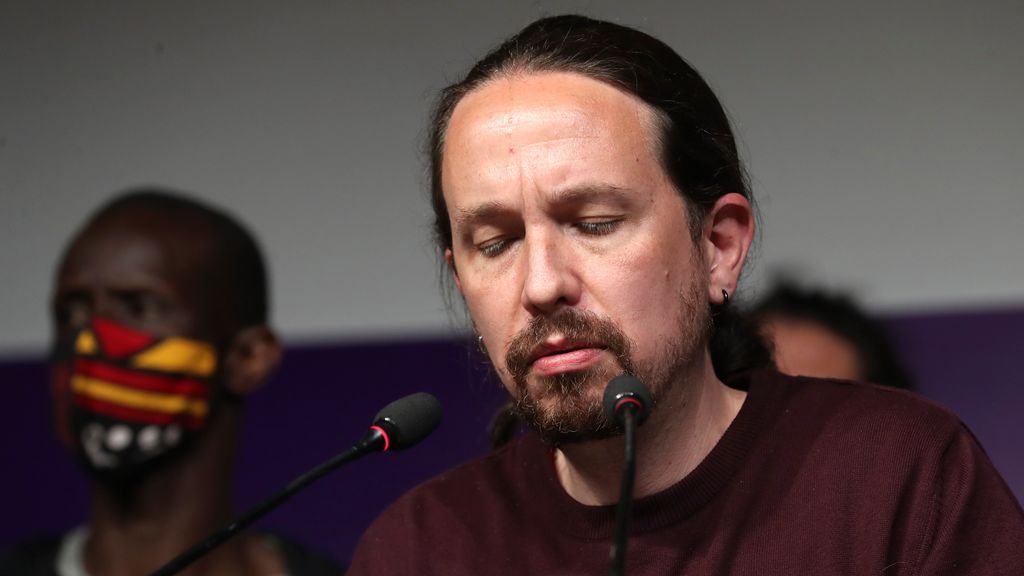 Pablo Iglesias, al anunciar su despedida de la política. Pablo Iglesias, al anunciar su despedida de la política.