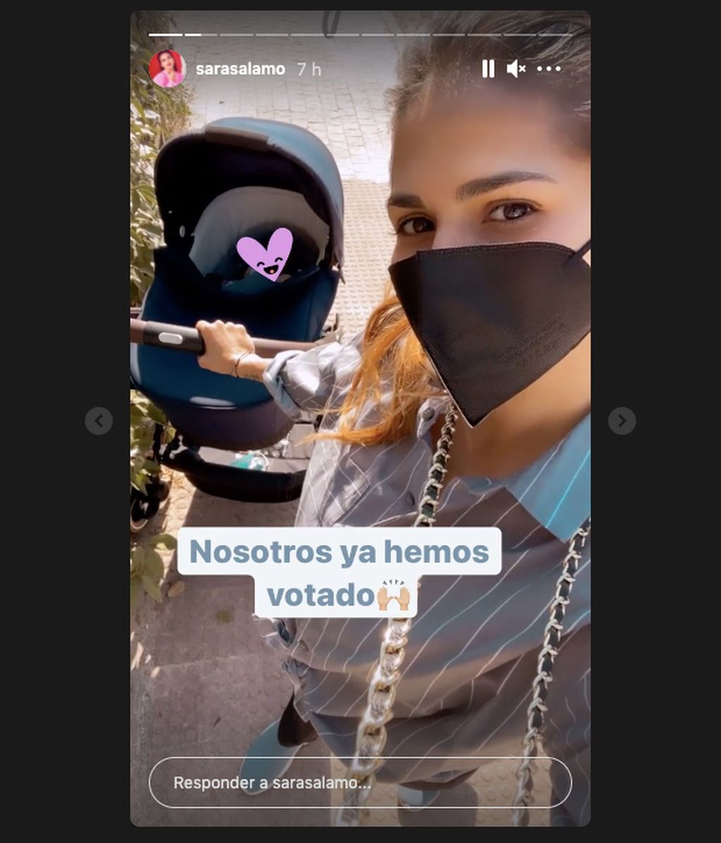 Sara Sálamo votando