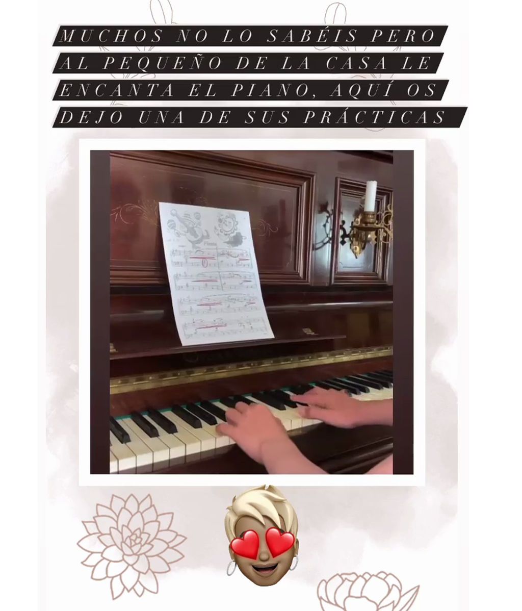 Las prácticas del hijo de Ana María Aldón y Ortega Cano al piano