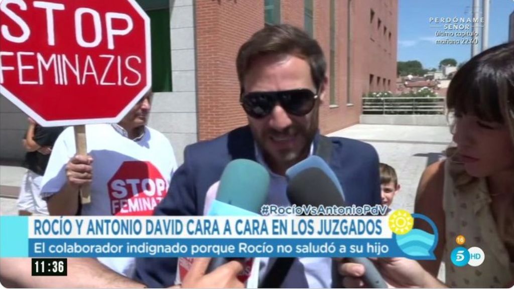 Stop Feminazis, en una comparecencia de Antonio David Flores