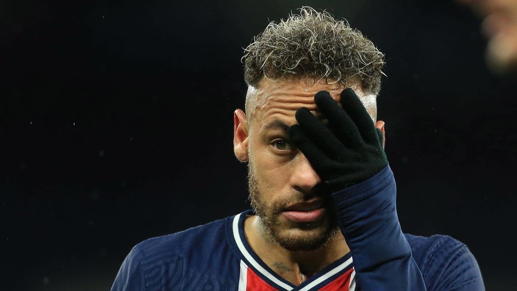 Neymar, en el partido de Champions ante el Manchester City
