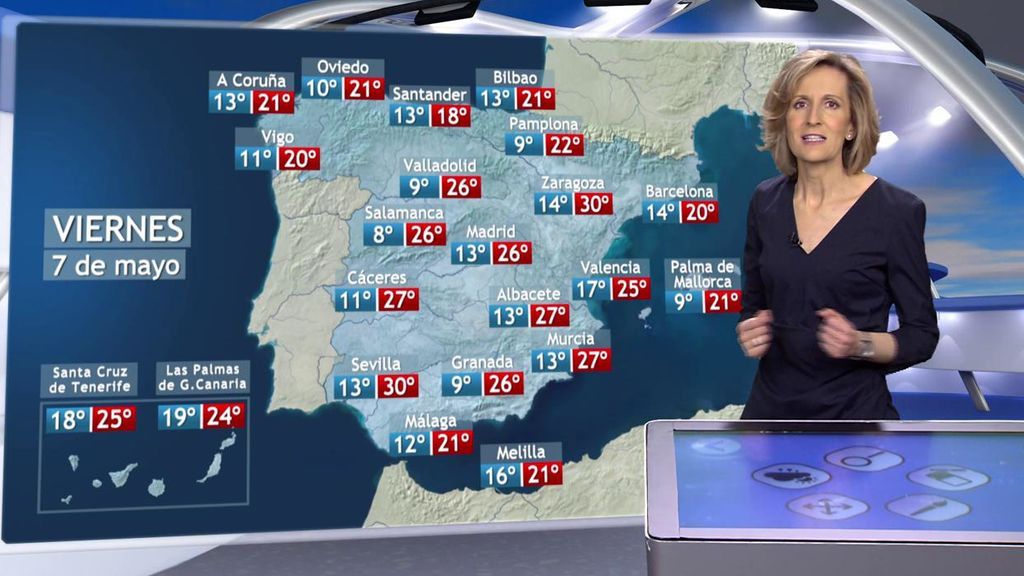 ¡Hasta 33 ºC en varias provincias! Este es el tiempo que nos espera el viernes