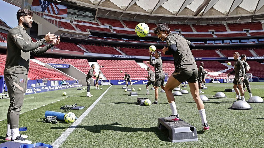El Atlético, centrado en la lucha por el título de Liga. El Atlético, centrado en la lucha por el título de Liga.