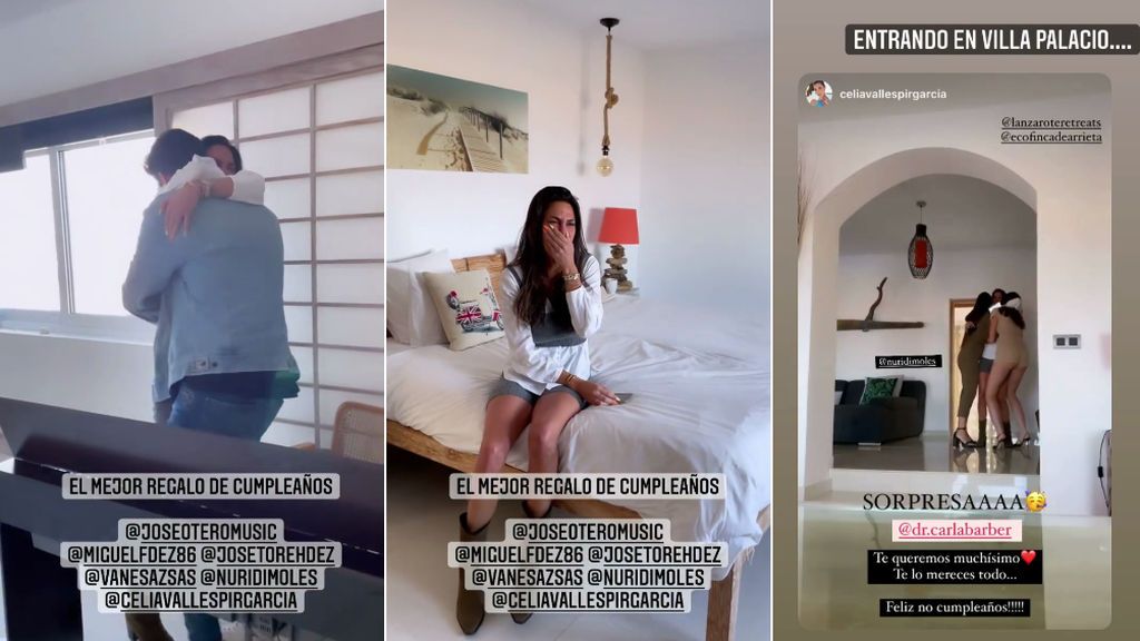 Los grandes momentos de su cumple sorpresa que está viviendo Carla Barber