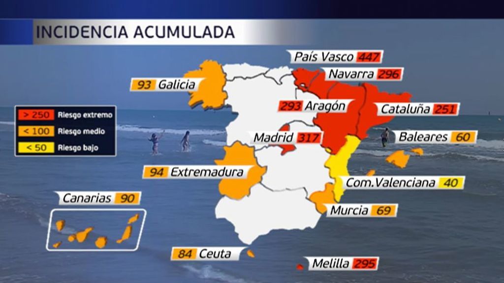 Cae la incidencia acumulada en España