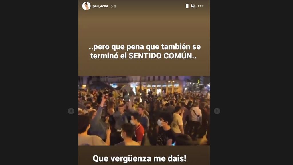 Paula Echevarría reacciona a las celebraciones por el fin del estado de alarma