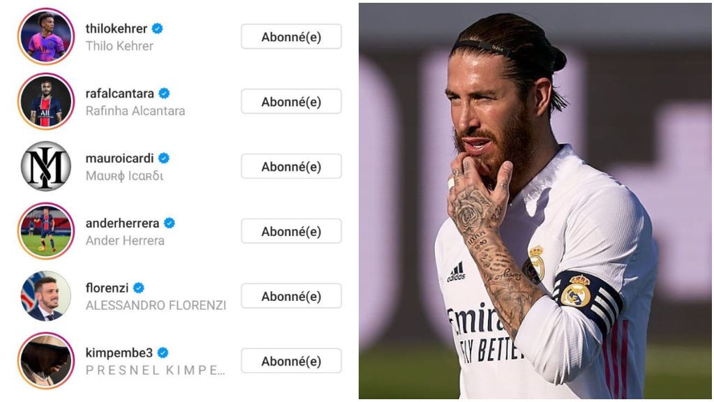 Ramos aplaudió la renovación de Neymar y siguió a varios jugadores del PSG.