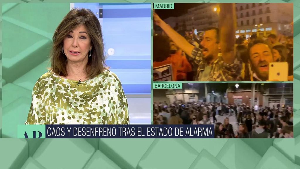 Ana Rosa critica las concentraciones en plena calle tras el estado de alarma