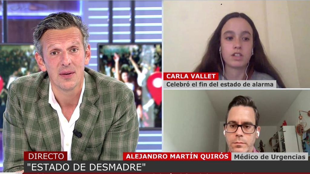 El testimonio de Carla Vallet, estudiante de 21 años que celebró el fin del estado de alarma