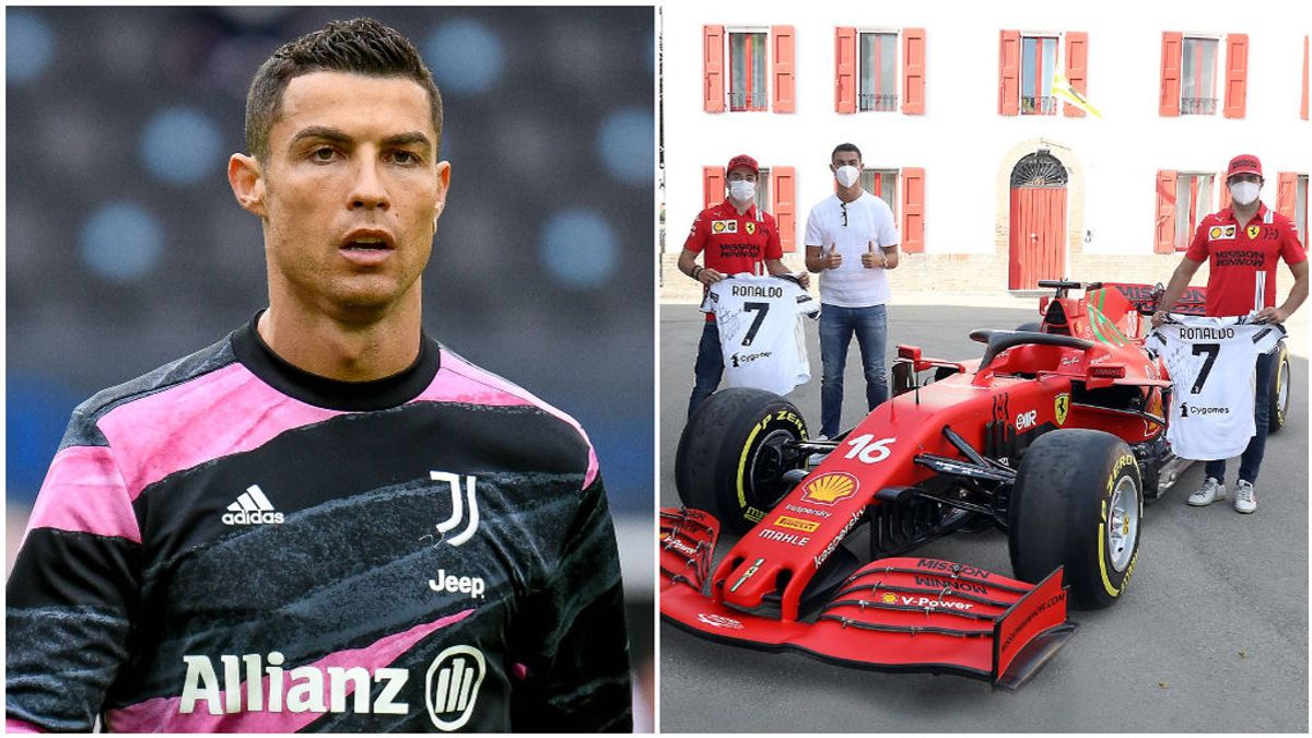 Cristiano Ronaldo, en su visita a Ferrari en Maranello. Cristiano Ronaldo, en su visita a Ferrari en Maranello.