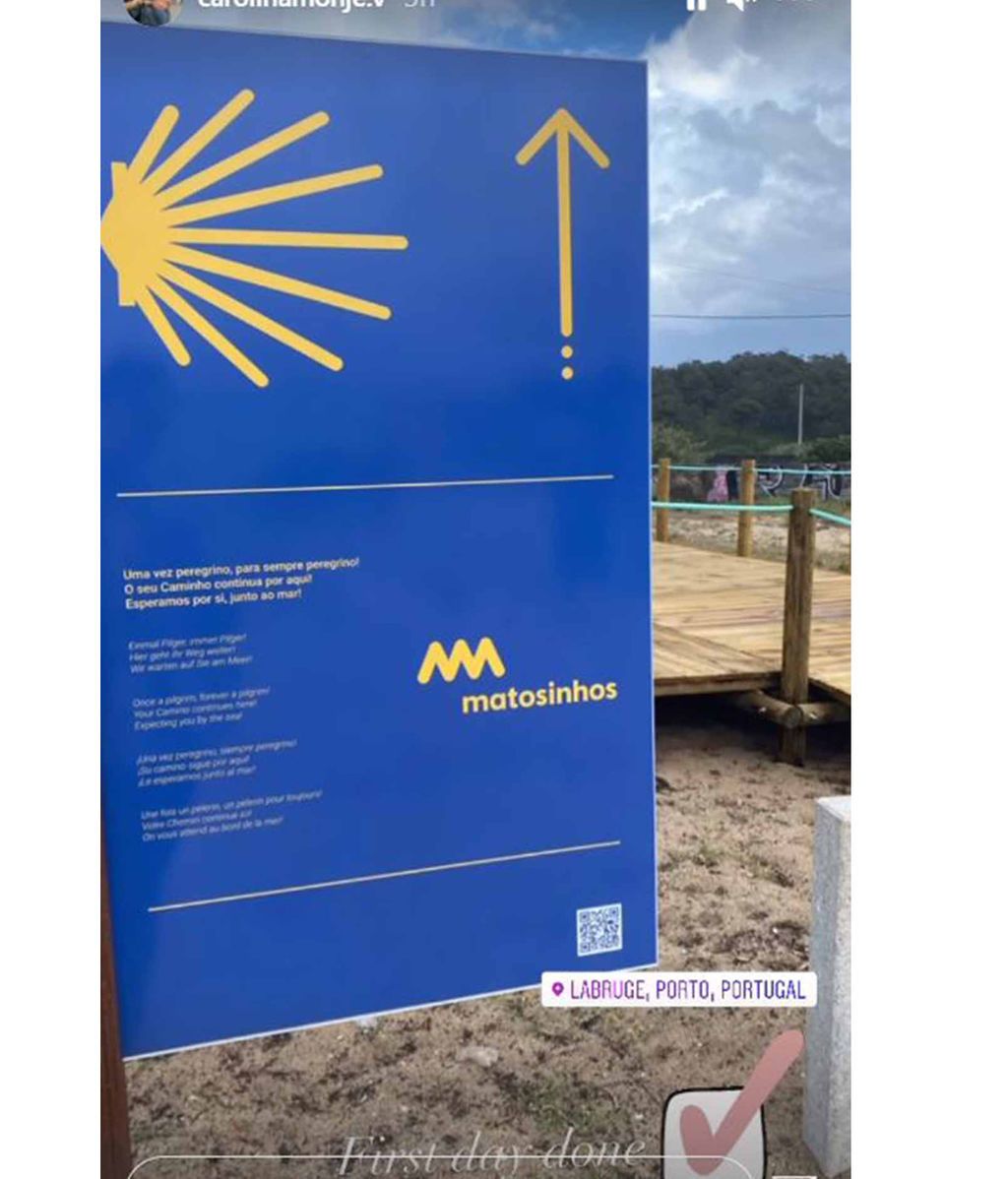 La parada de Carolina Monje en pleno Camino de Santiago