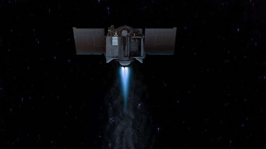 EuropaPress_3699940_ilustracion_muestra_nave_espacial_osiris-rex_partiendo_asteroide_bennu