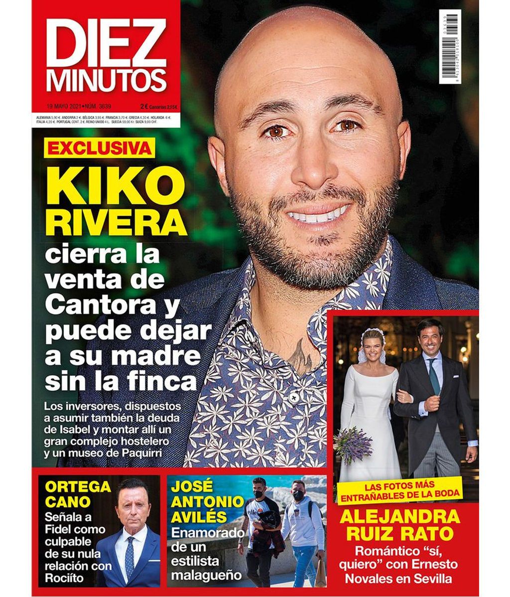 Avilés y su novio en la portada de la revista Diez Minutos