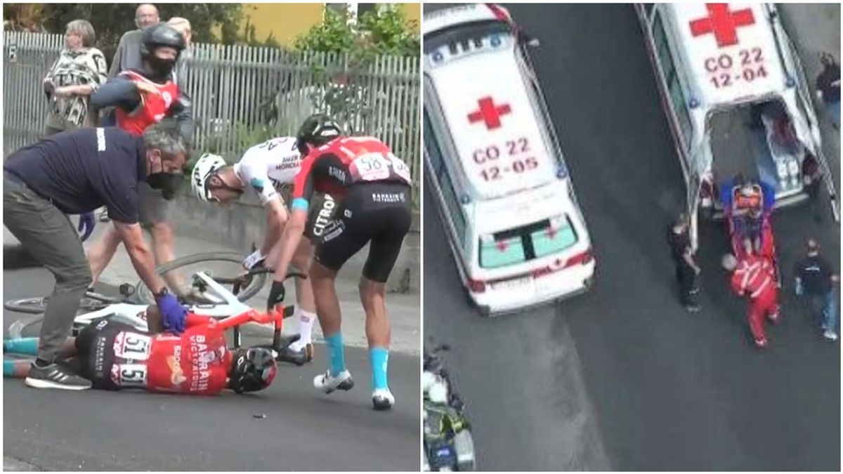 Mikel Landa sufre una grave caída y abandona el Giro de Italia