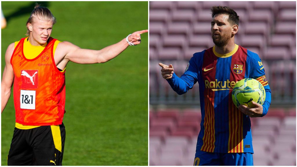 Haaland y Messi, las dos prioridades de Laporta.