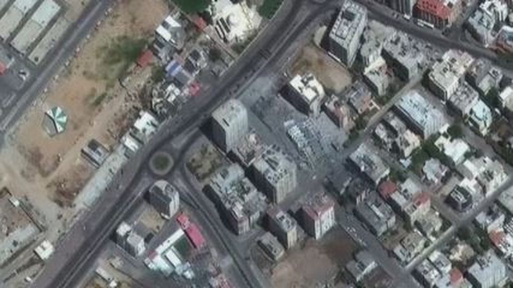 Imagen satélite en Gaza