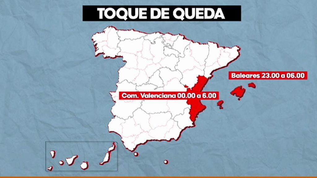 Valencia y Baleares mantienen el toque de queda