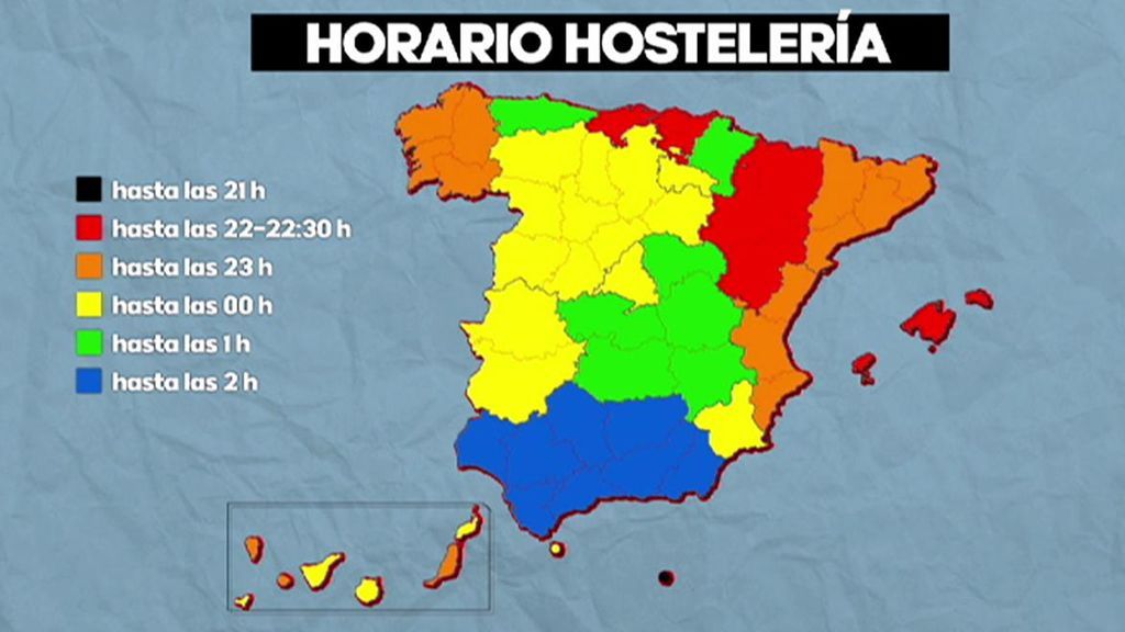 El horario de la hostelería según la comunidad autónoma