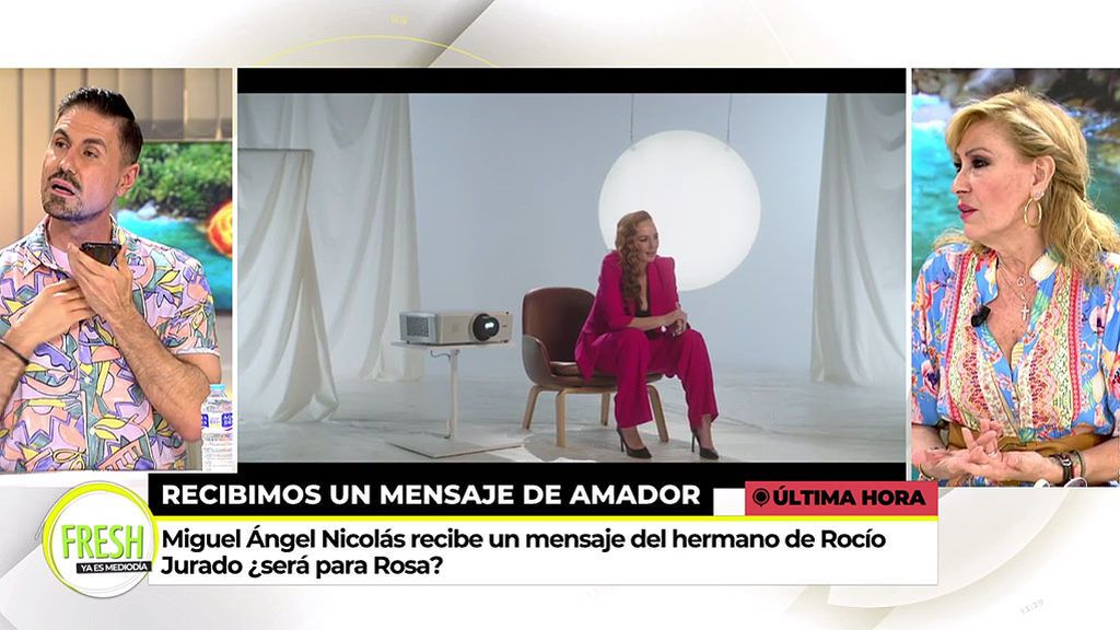 Amador Mohedano confirma la versión de Rosa Benito: “De manchas nada”