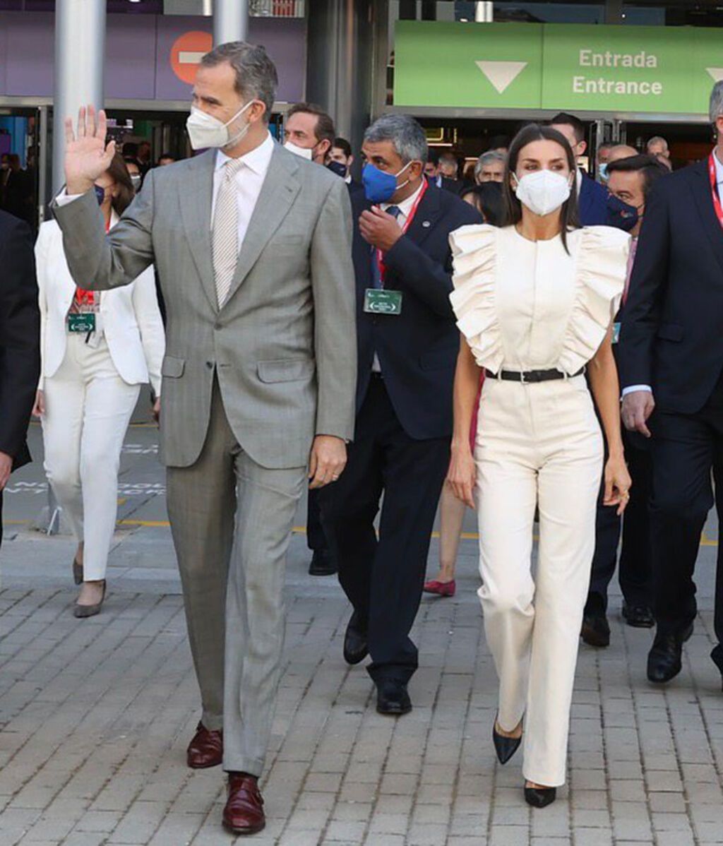 Letizia y Felipe llegando a FITUR