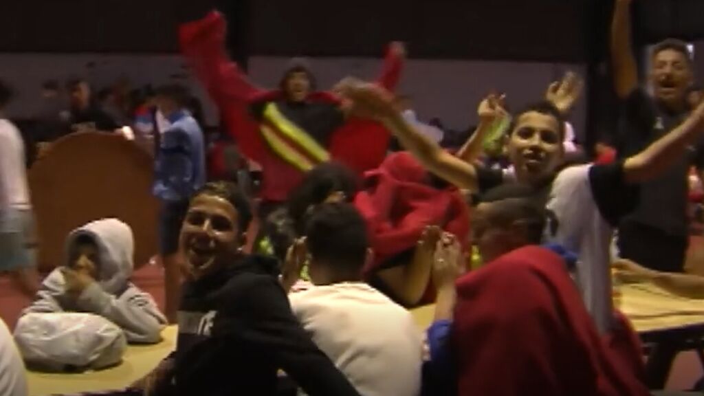 Los menores de Ceuta en las naves