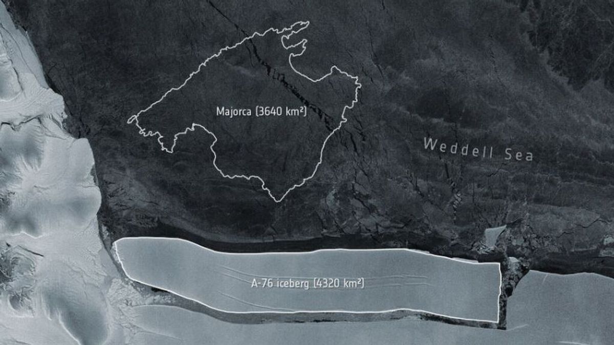 El iceberg más grande del mundo se desprende de la Antártida: nace el A-76