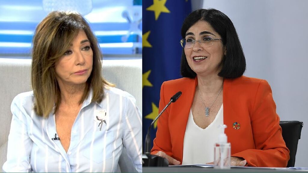 Ana Rosa contesta a la ministra de Sanidad: "Me quiero poner la segunda de AstraZeneca"