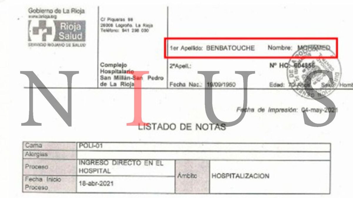 Los documentos que prueban que Brahim Gali usó un nombre falso en España