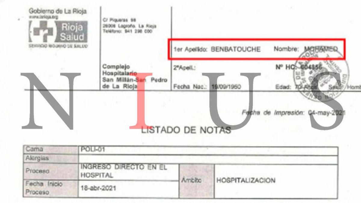 Los documentos que prueban que Brahim Gali usó un nombre falso en España Los documentos que prueban que Brahim Gali usó un nombre falso en España