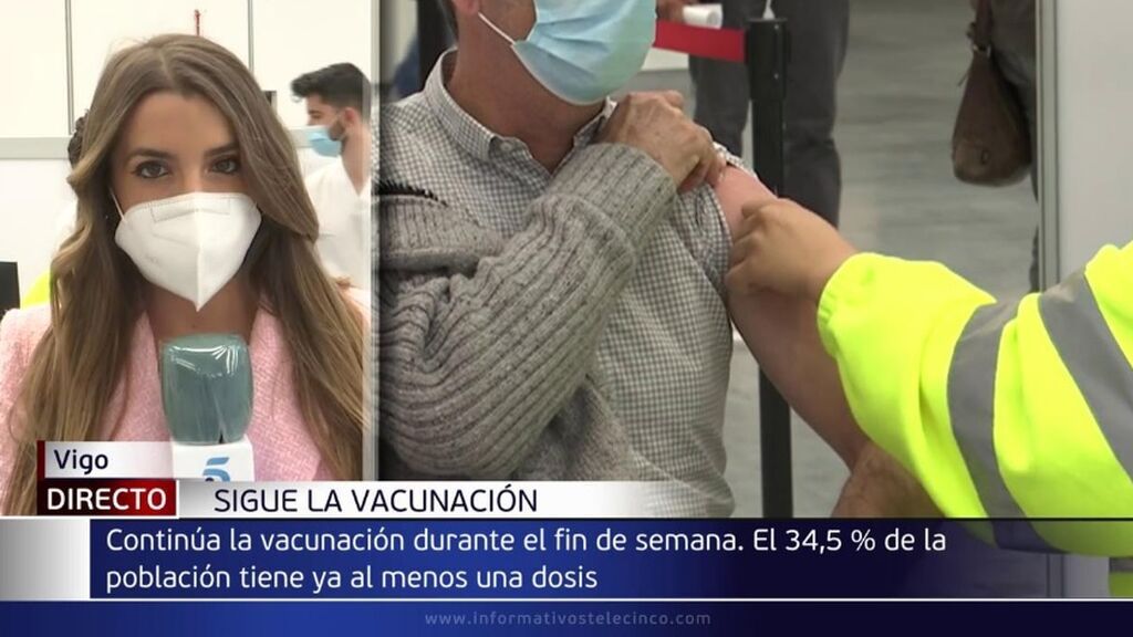 El 34,5% de la población española cuenta ya con al menos una dosis de la vacuna covid