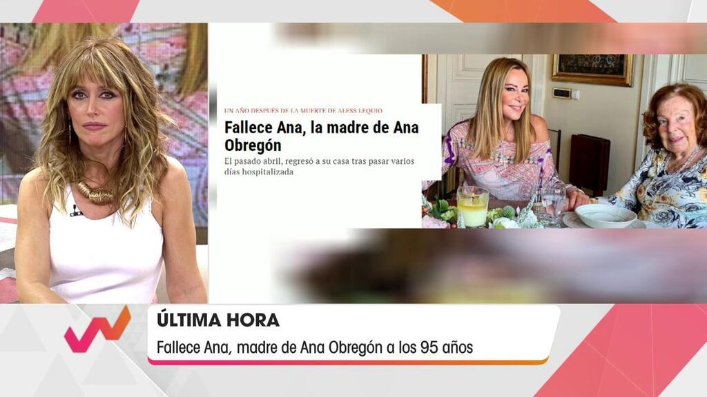 Emma García anuncia el fallecimiento de la madre de Ana Obregón.