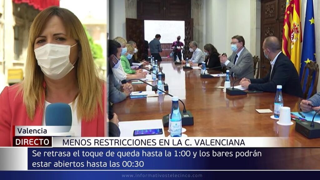 El TSJCV autoriza las medidas de la Comunidad Valenciana, entre ellas el toque de queda a las 01 horas