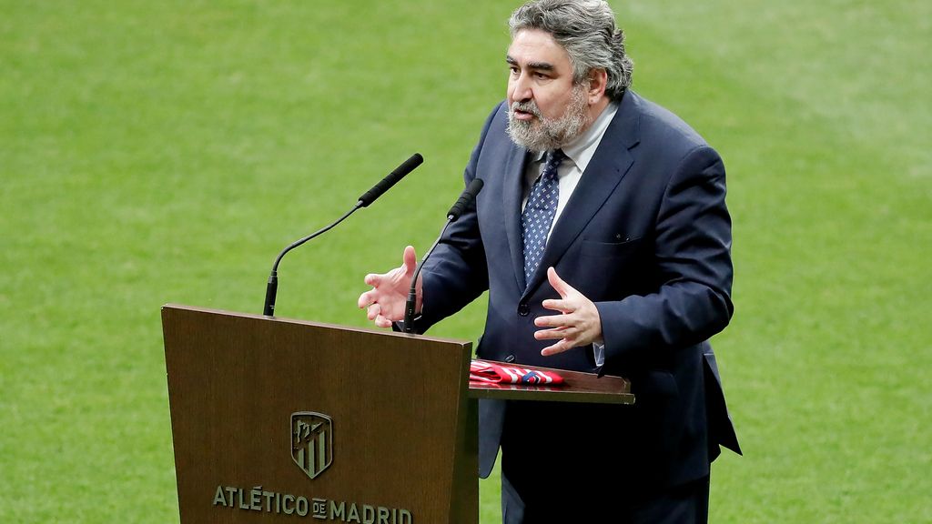 La plantilla del Atlético de Madrid celebra haber ganado la Liga