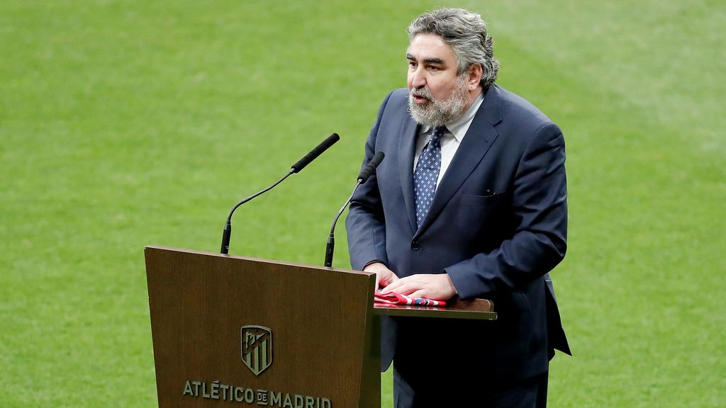La plantilla del Atlético de Madrid celebra en el Wanda Metropolitano el título de la Liga