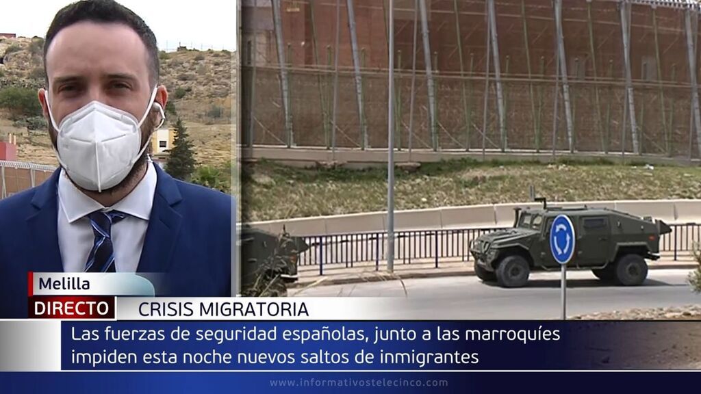 Tercera noche de presión migratoria en Melilla: cientos de jóvenes marroquíes son rechazados