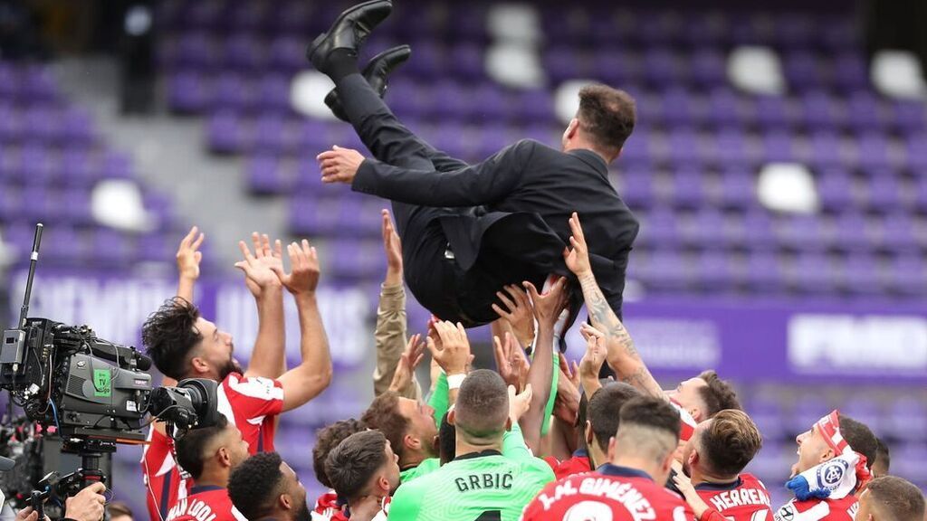 El Cholo celebrando el título