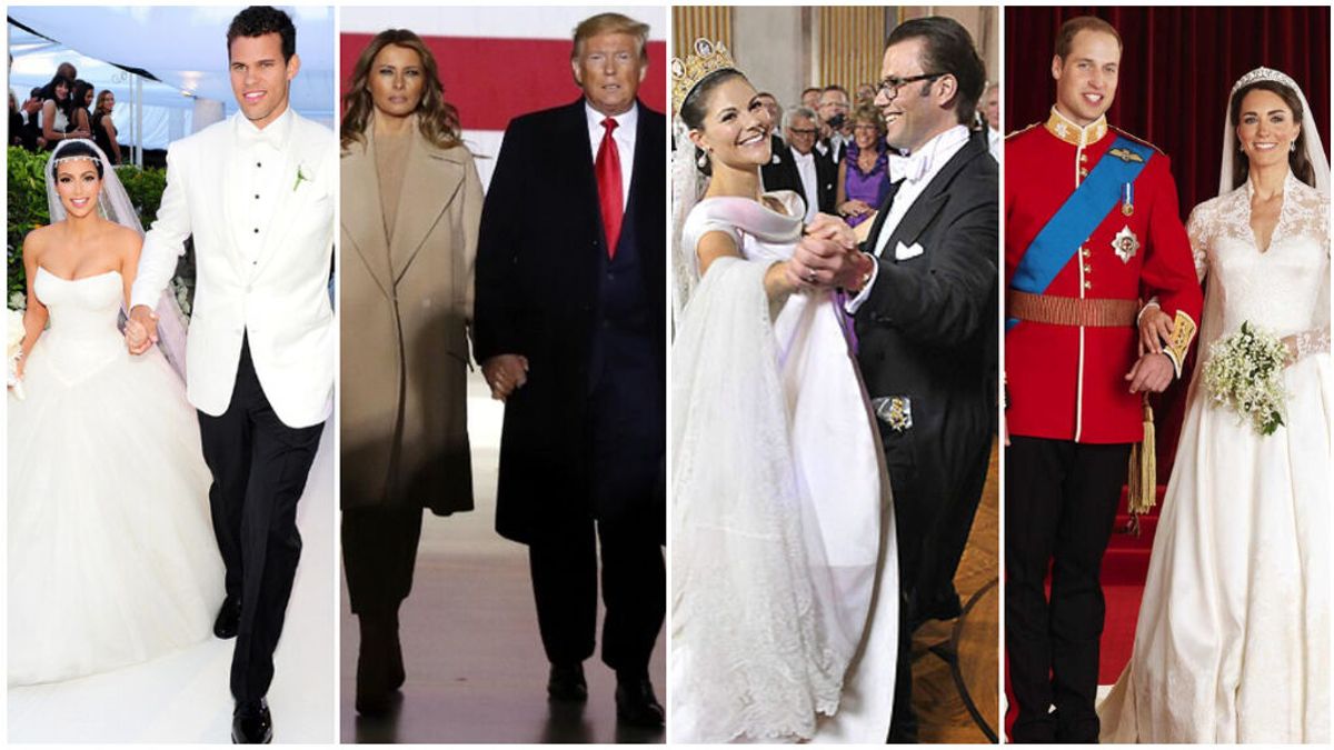Estas han sido las bodas más caras de nuestros famsoso: desde el enlace de Kim Kardashian o Donald Trump hasta el 'sí, quiero' de los royals europeos.
