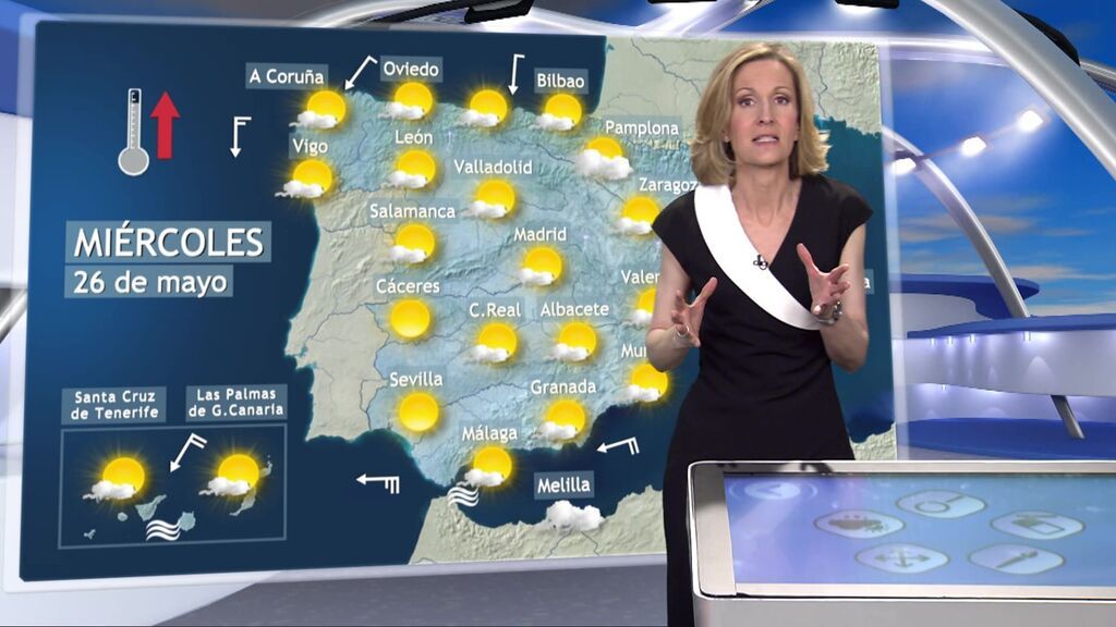 Tormentas vespertinas y temperaturas al alza: el tiempo que hará el miércoles en España