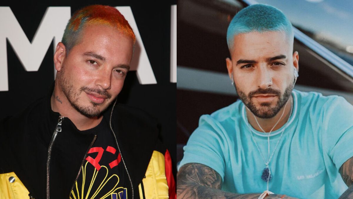 Pique entre Maluma y J Balvin por ver a cuál de los dos le queda mejor el rubio platino: "No hay comparación"